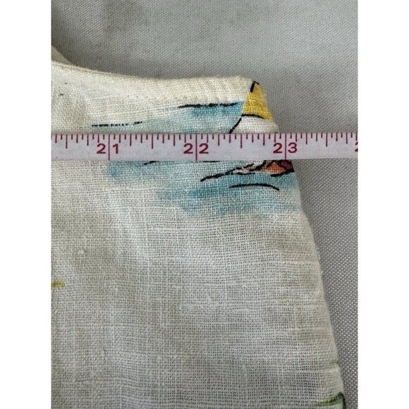 Hot Cotton Marc Ware Womens 1X Beach Island White Linen Top Cottagecore Resort - Picture 13 of 14